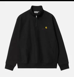 American Scrip Half Zip Black