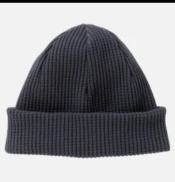 Bonnet Waffle Knit Cap Dark Navy