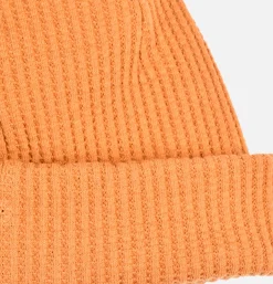 Bonnet Waffle Knit Cap Yellow