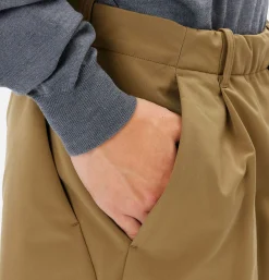 Brushed Back One Tuck Pant Clay Beige