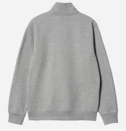 Chase Neck Zip Sweat Grey Heather