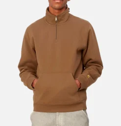 Chase Neck Zip Sweat Tamarind