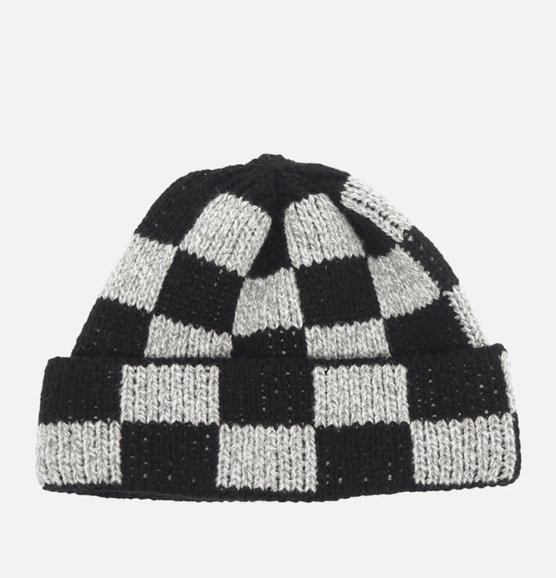 Checker Beanie Black