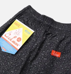 Chef Short Black Leopard