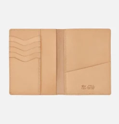 Cowhide Étui à passeport Naturel