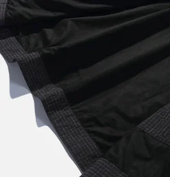 Cropped Work Jacket Check Noir