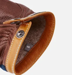 Gants Deerskin Wool Tricot Navy