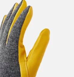 Gants Deerskin Wool Tricot Charcoal
