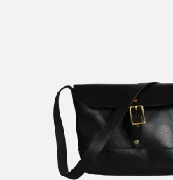 Leather Mini Shoulder Bag Noir