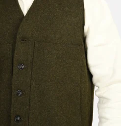 Mackinaw Wool Vest Forest Green