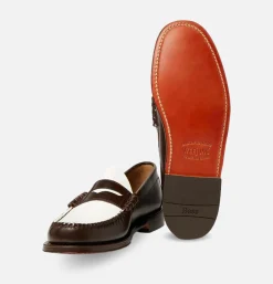 Mocassin Gh Bass Weejun Brown and White