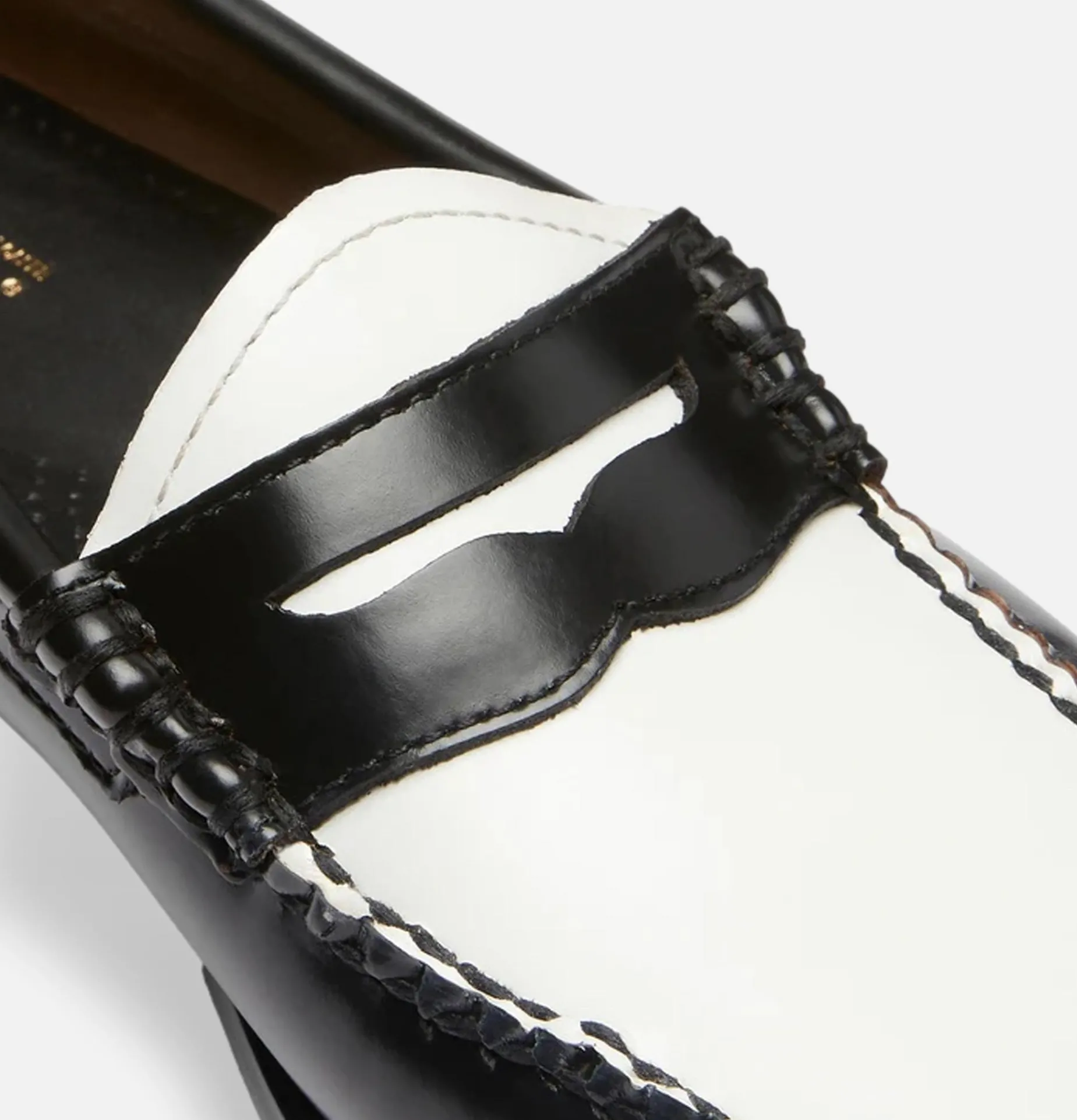 Mocassin Weejuns Black & White Leather