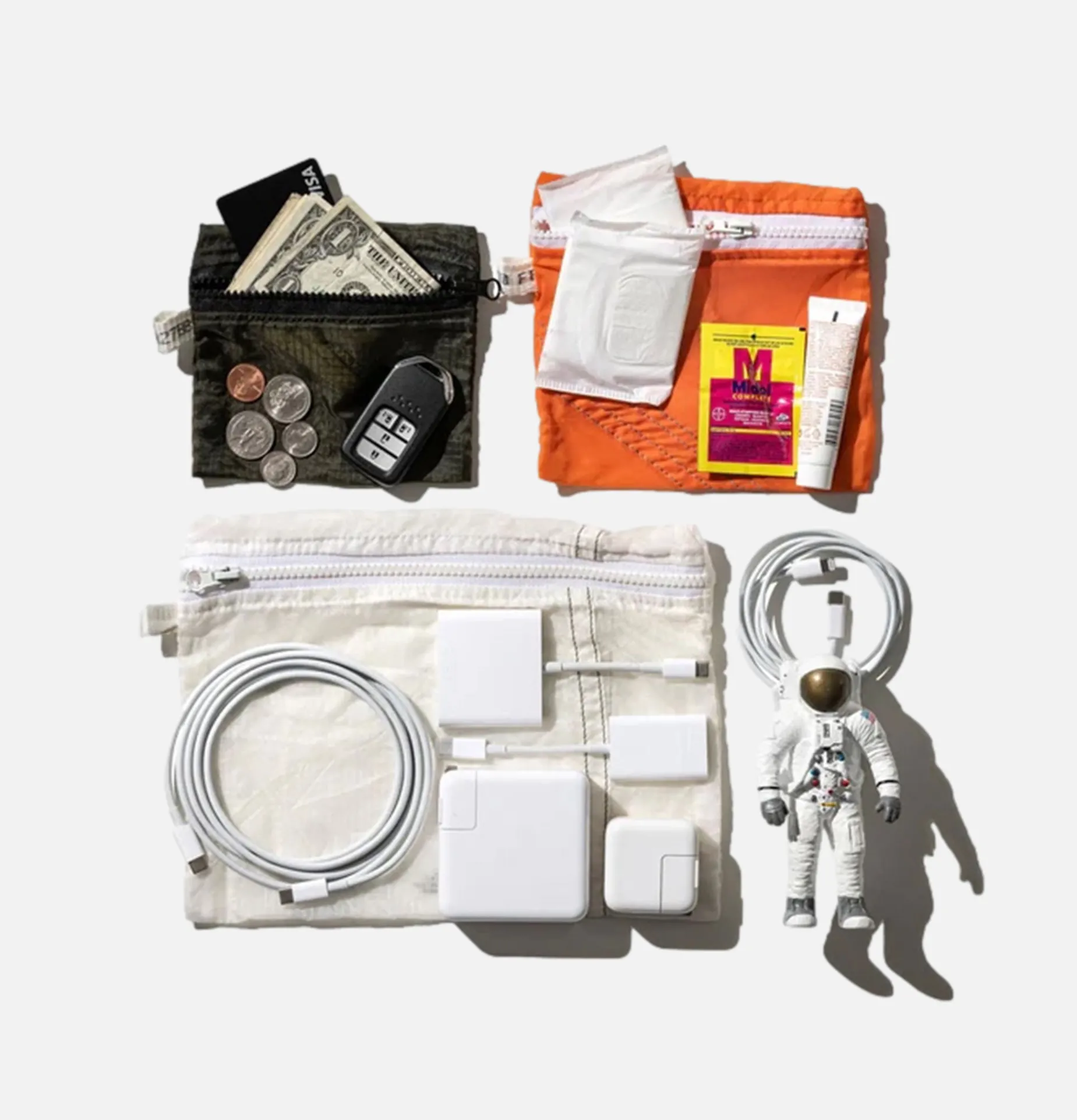 Nylon Fabric Pouch Medium Olive