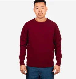 Pull Col Rond Bordeaux