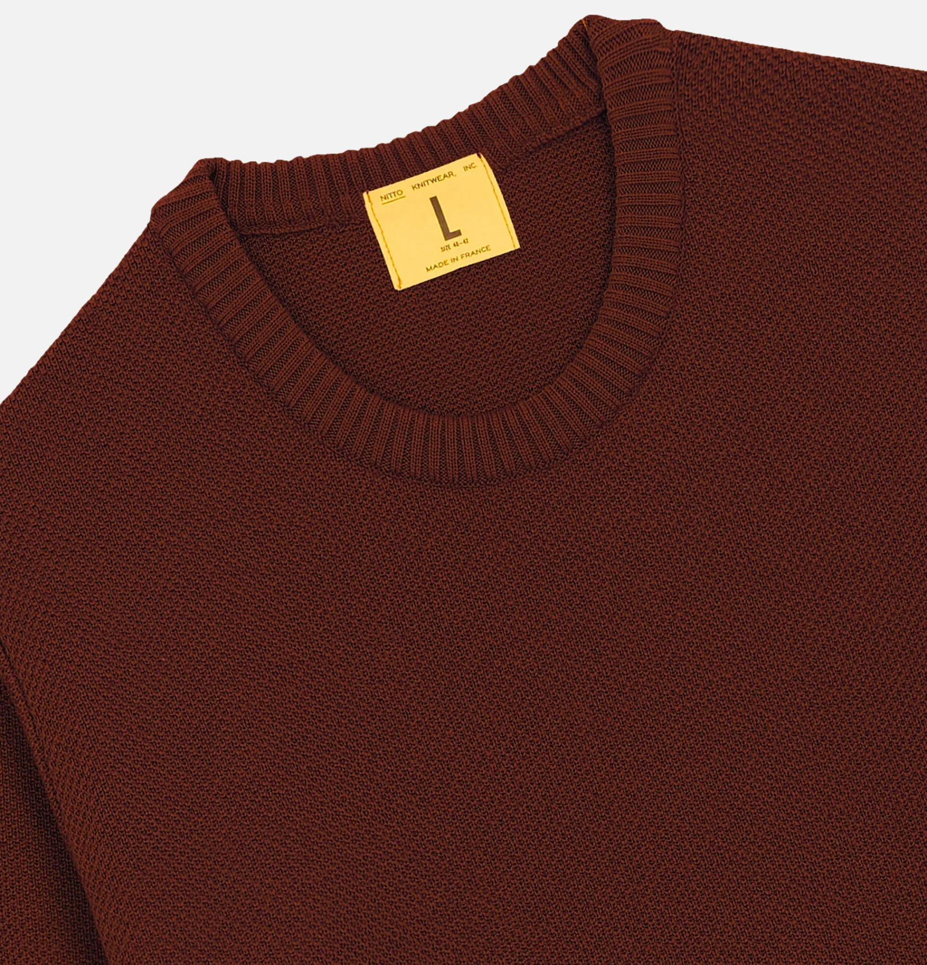 Pull Youri Col Rond Brique