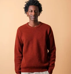 Pull Youri Col Rond Brique