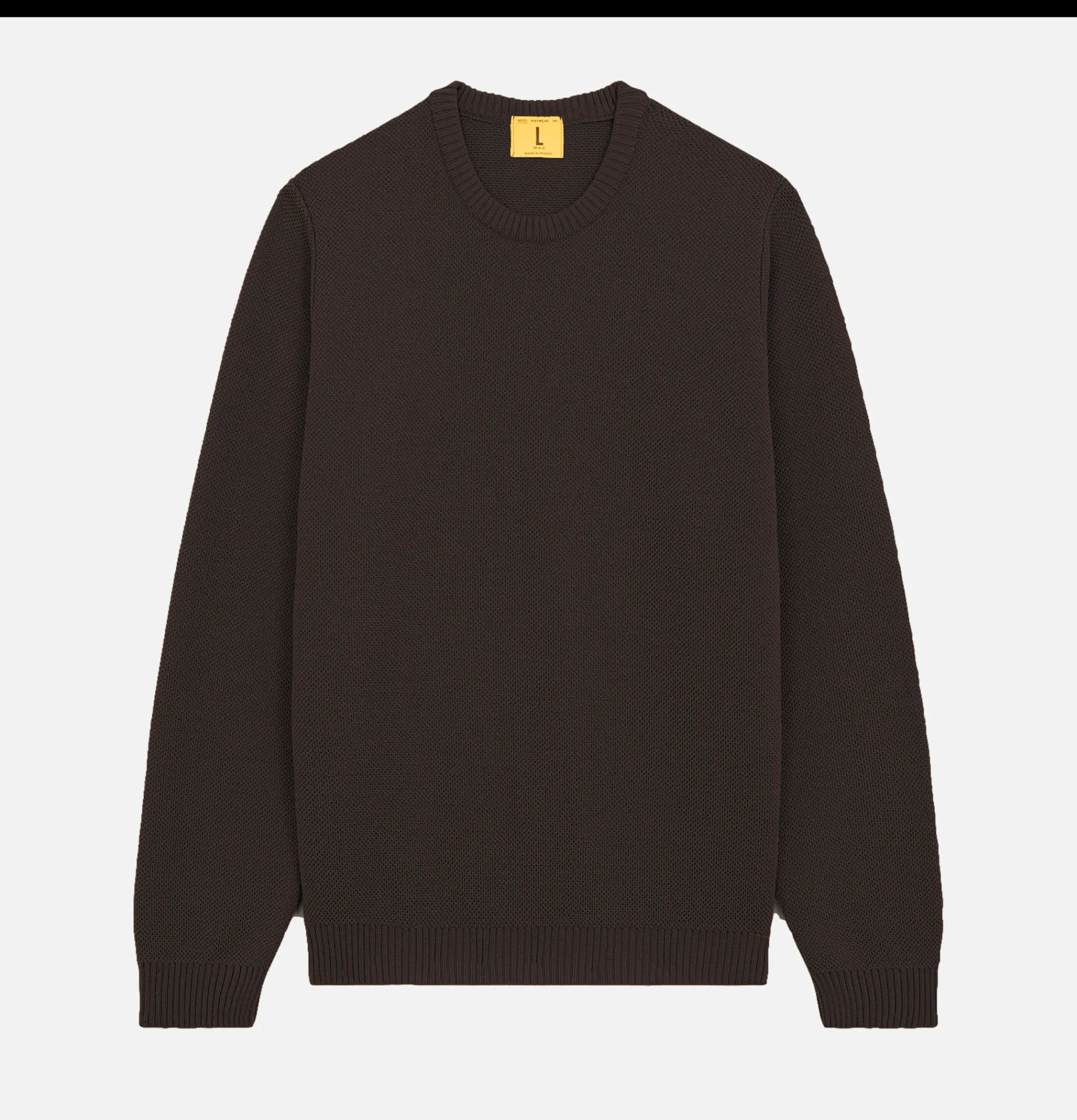 Pull Youri Col Rond Marron