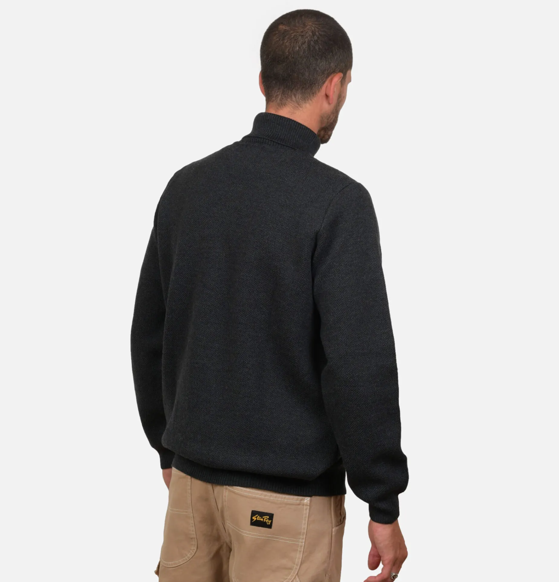 Pull Youri Col Roule Charcoal