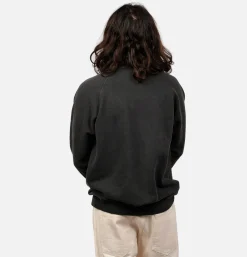 Raglan Crew Sweat P-black