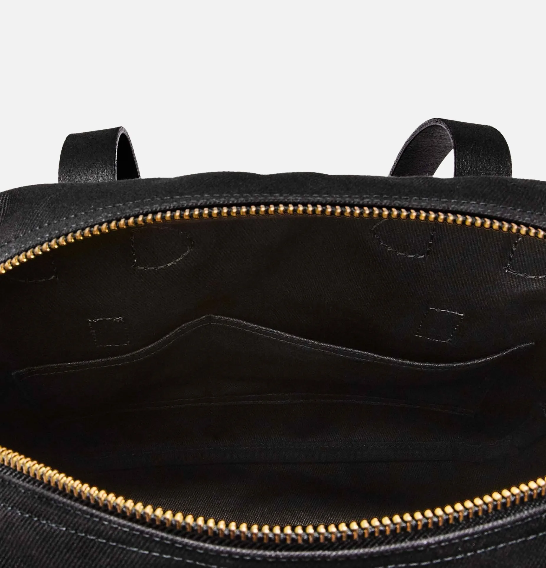 Small Zipper Tote Black