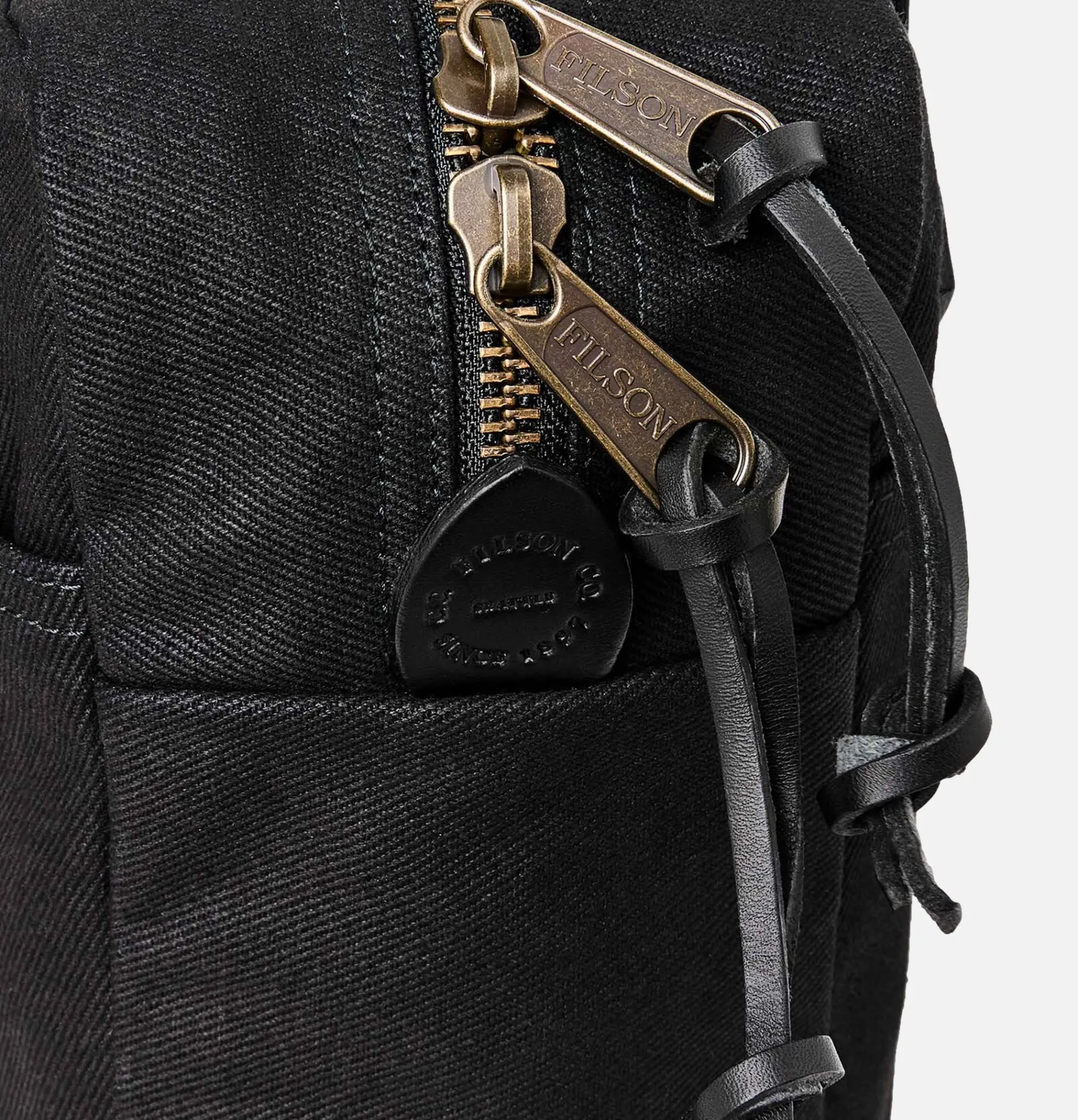 Small Zipper Tote Black