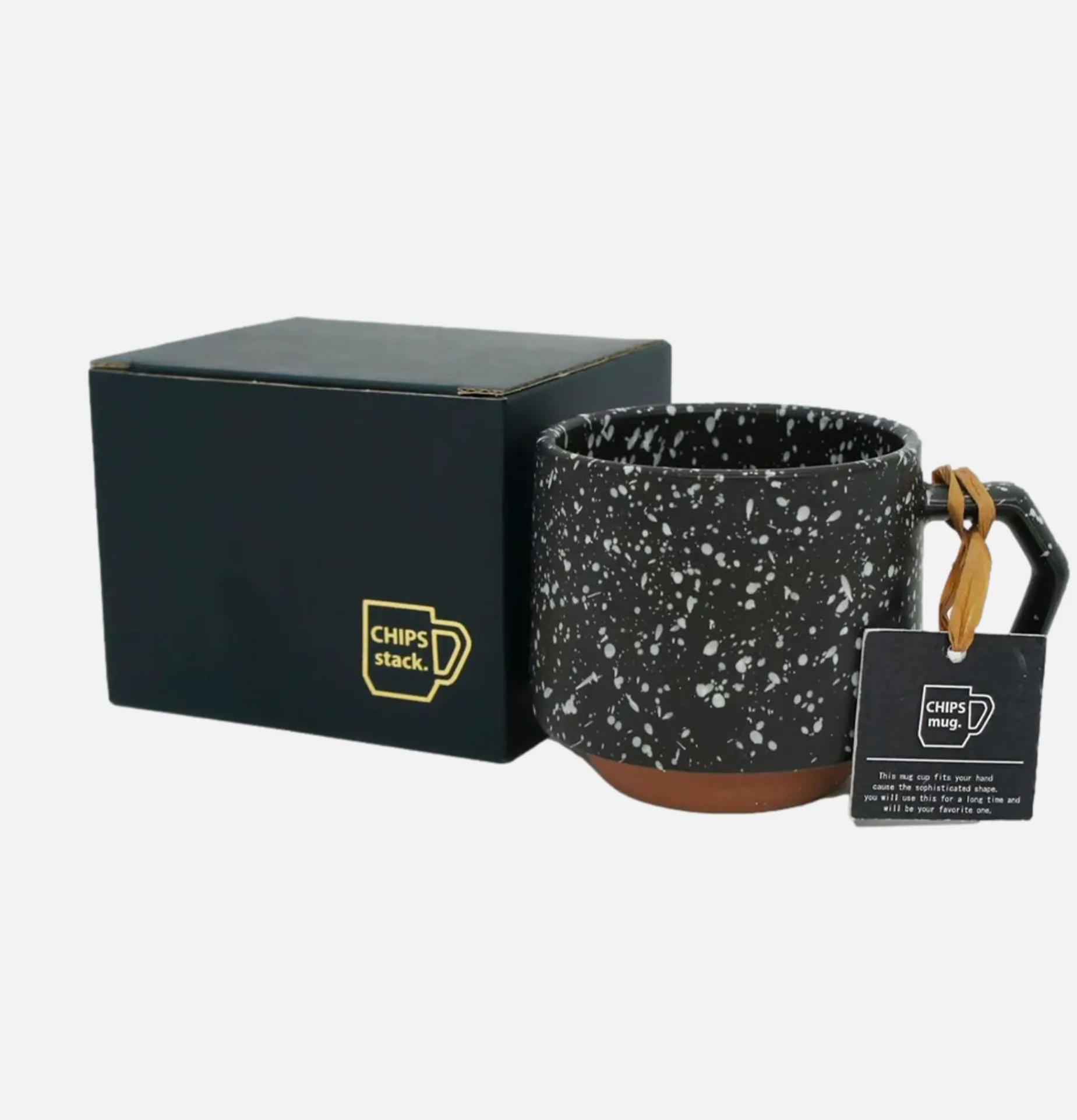 Stack Mug Splash Black White