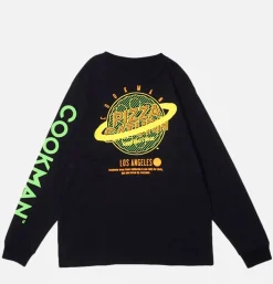 Tee Shirt Long Sleeve Pizza Noir