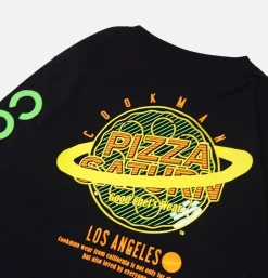 Tee Shirt Long Sleeve Pizza Noir