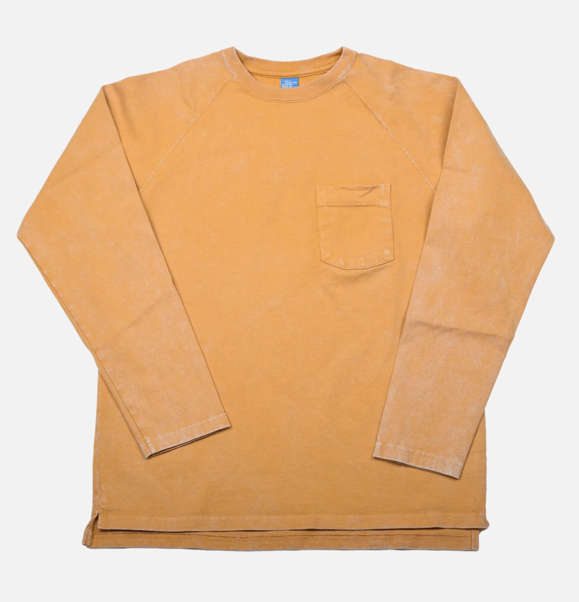 Vintage Dye Ls Raglan Pocket Moutarde