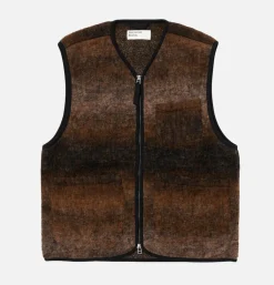 Wool Zip Liner Ombre Brown